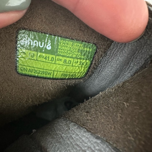 Ahnu Octavia Waterproof Ankle Boots Size 10 Gray/Brown 41EU - Picture 7 of 12